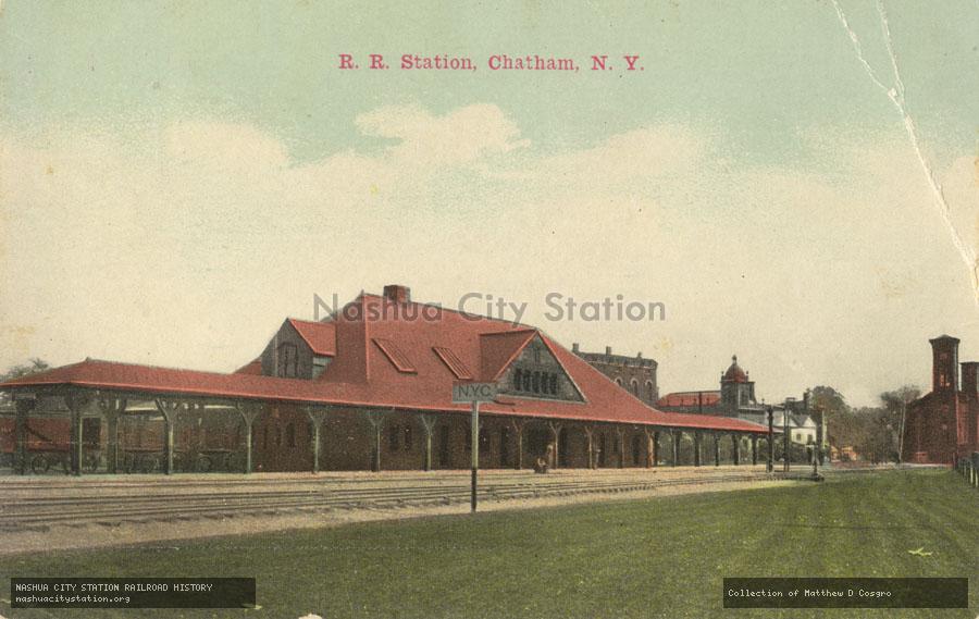 Postcard: Railroad Station, Chatham, New York